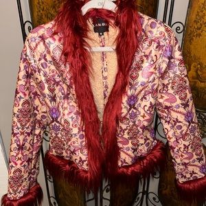 Faux fur butterfly jacket